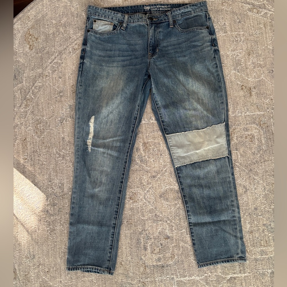 GAP Women's Skinny Jeans with Distressed Patchwork
